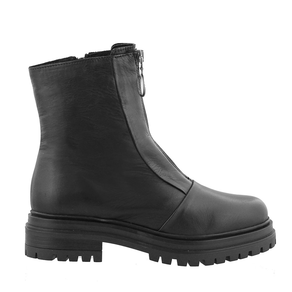 Carl Scarpa Savita Black Leather Zip Front Ankle Boots | Jarrold, Norwich