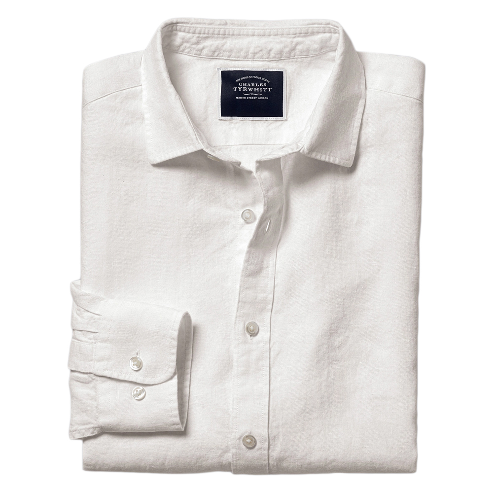 Charles Tyrwhitt Slimfit Linen Shirt | Jarrold, Norwich