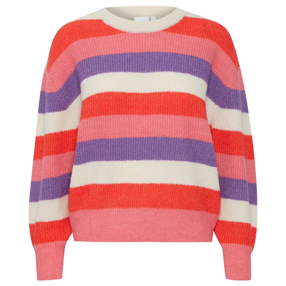ICHI Dusty Stripe Knitted Pullover | Jarrold, Norwich