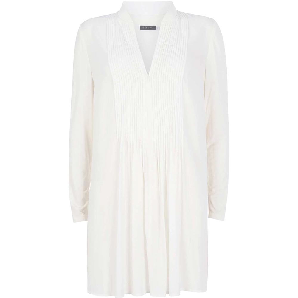 Mint Velvet White Zipped Longline Shirt | Jarrold, Norwich