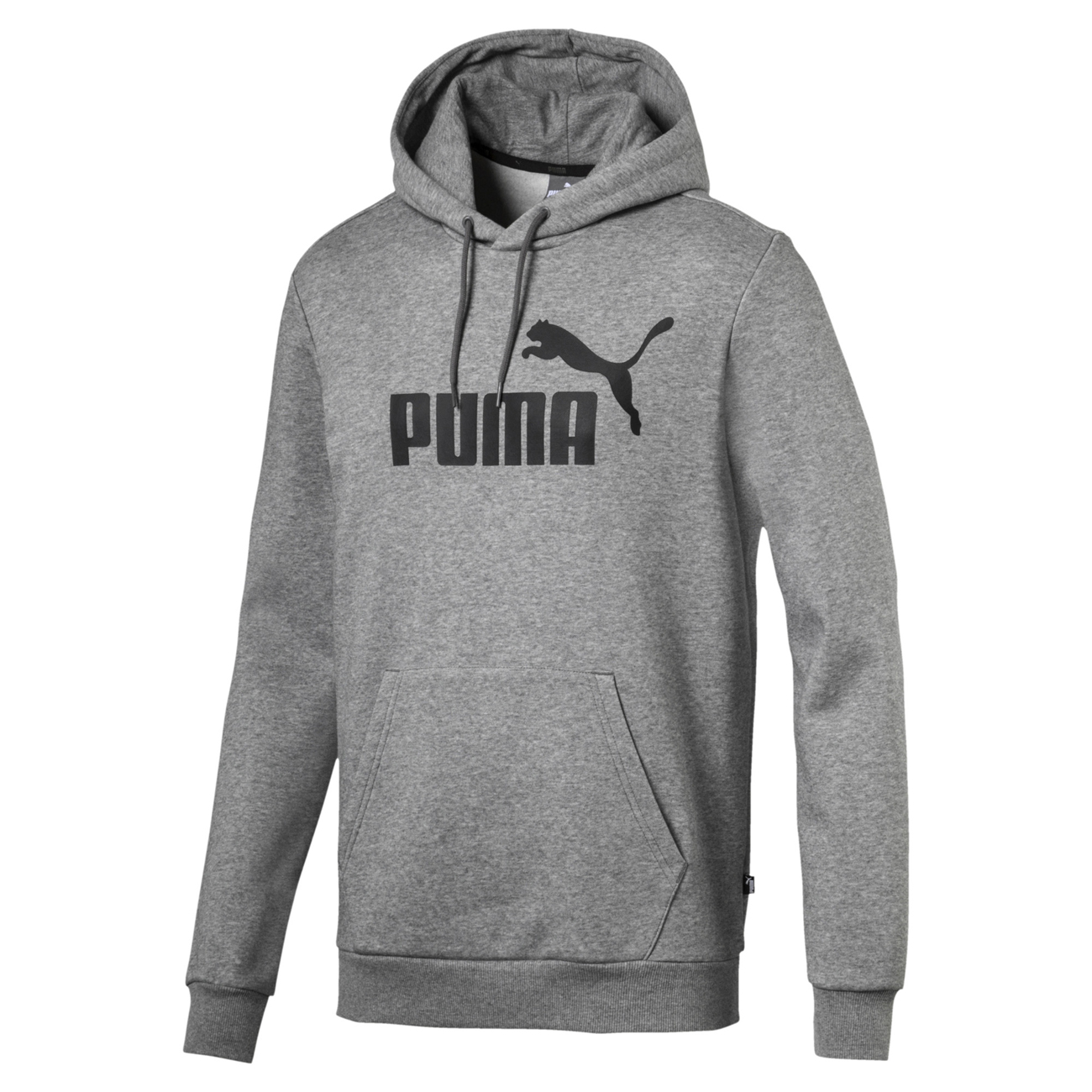 Puma Men’s Essentials Fleece Big Logo Hoodie- Grey Heather | Jarrold ...